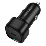 Incarcator auto Borofone Cloud (BZ34A), Type-C, Un port, 20W (PD/QC/FCP/AFC), ABS, alb