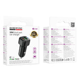 Incarcator auto Borofone Cloud (BZ34B), Type-C + USB-A, PD20W, QC3.0, Dual Port, 38W, ABS, alb