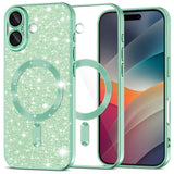 Husa pentru iPhone 17, Techsuit Lux Glitter MagSafe, bleu