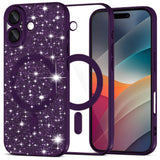Husa pentru iPhone 17, Techsuit Lux Glitter MagSafe, albastru