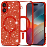 Husa pentru iPhone 17, Techsuit Lux Glitter MagSafe, argintiu