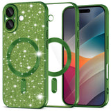 Husa pentru iPhone 17, Techsuit Lux Glitter MagSafe, albastru