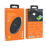 Incarcator wireless Borofone Pro (BQ3), Type-C Cable Included, 15W, Incarcare rapida, Aliaj aluminiu, Edge Light Design, negru