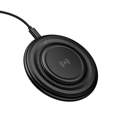 Incarcator wireless Borofone Crown (BQ40), Type-C Cable Included, 15W, Incarcare rapida, ABS + PC, 9V/2A, negru