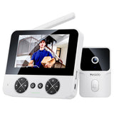 Camera de supraveghere Yesido Wireless Video Intercom Doorbell (KM27), 2.4G, 2K HD 1080*720px, 1000mAh, 4.3 TFT Screen, UK Plug, alb