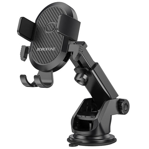 Suport auto Borofone Amazing Bay (BH39), cu Ventuza, pentru Bord/Parbriz, 4.5-6.5 Telefon, negru