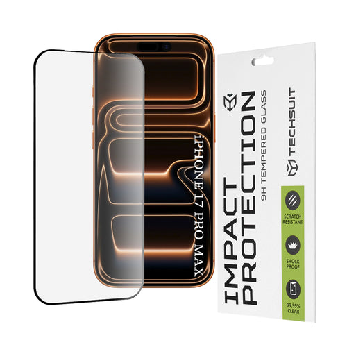 Folie de protectie pentru iPhone 17 Pro Max, Techsuit 111D Full Cover / Full Glue Glass