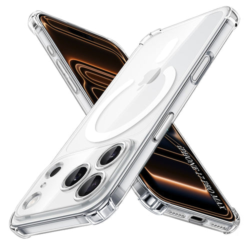 Husa pentru iPhone 17 Pro Max, Techsuit Shockproof Clear Silicone MagSafe, transparenta