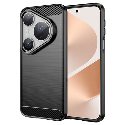 Husa pentru Huawei Pura 80 Pro, Techsuit Carbon Silicone, negru