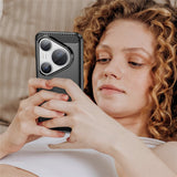 Husa pentru Huawei Pura 80 Pro, Techsuit Carbon Silicone, negru
