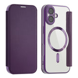 Husa pentru iPhone 17, Techsuit SmartMag Book Case, albastru