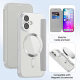 Husa pentru iPhone 17, Techsuit SmartMag Book Case, albastru