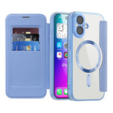 Husa pentru iPhone 17, Techsuit SmartMag Book Case, bleu