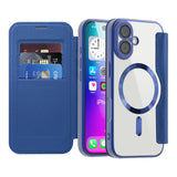 Husa pentru iPhone 17, Techsuit SmartMag Book Case, albastru