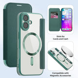 Husa pentru iPhone 17, Techsuit SmartMag Book Case, albastru