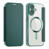 Husa pentru iPhone 17, Techsuit SmartMag Book Case, albastru