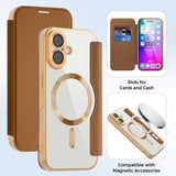 Husa pentru iPhone 17, Techsuit SmartMag Book Case, albastru