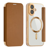Husa pentru iPhone 17, Techsuit SmartMag Book Case, albastru