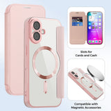 Husa pentru iPhone 17, Techsuit SmartMag Book Case, albastru