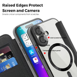 Husa pentru iPhone 17, Techsuit SmartMag Book Case, albastru