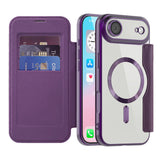 Husa pentru iPhone 17 Air, Techsuit SmartMag Book Case, albastru