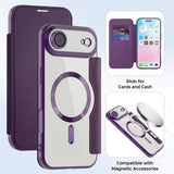 Husa pentru iPhone 17 Air, Techsuit SmartMag Book Case, albastru