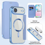 Husa pentru iPhone 17 Air, Techsuit SmartMag Book Case, bleu