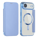 Husa pentru iPhone 17 Air, Techsuit SmartMag Book Case, bleu
