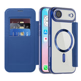Husa pentru iPhone 17 Air, Techsuit SmartMag Book Case, albastru