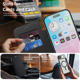 Husa pentru iPhone 17 Air, Techsuit SmartMag Book Case, albastru