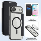 Husa pentru iPhone 17 Air, Techsuit SmartMag Book Case, albastru