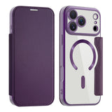Husa pentru iPhone 17 Pro Max, Techsuit SmartMag Book Case, albastru