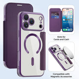Husa pentru iPhone 17 Pro Max, Techsuit SmartMag Book Case, albastru