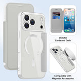 Husa pentru iPhone 17 Pro Max, Techsuit SmartMag Book Case, albastru