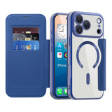 Husa pentru iPhone 17 Pro Max, Techsuit SmartMag Book Case, albastru
