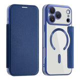 Husa pentru iPhone 17 Pro Max, Techsuit SmartMag Book Case, albastru