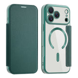 Husa pentru iPhone 17 Pro Max, Techsuit SmartMag Book Case, albastru