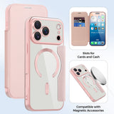 Husa pentru iPhone 17 Pro Max, Techsuit SmartMag Book Case, albastru