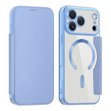 Husa pentru iPhone 17 Pro, Techsuit SmartMag Book Case, bleu