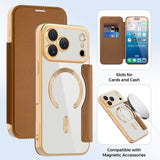 Husa pentru iPhone 17 Pro, Techsuit SmartMag Book Case, albastru