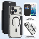 Husa pentru iPhone 17 Pro, Techsuit SmartMag Book Case, albastru