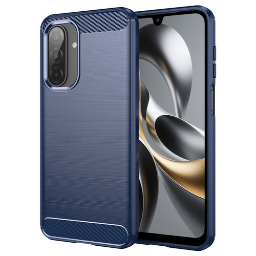 Husa pentru Samsung Galaxy A17 5G, Techsuit Carbon Silicone, albastru