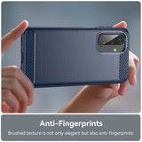 Husa pentru Samsung Galaxy A17 5G, Techsuit Carbon Silicone, albastru