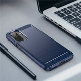 Husa pentru Samsung Galaxy A17 5G, Techsuit Carbon Silicone, albastru