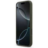 Husa pentru iPhone 17 Pro Max, Guess Silicone Triangle Logo MagSafe (GUHMP17XSCTRLMA), kaki