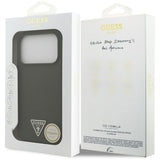 Husa pentru iPhone 17 Pro, Guess Silicone Triangle Logo MagSafe (GUHMP17LSCTRLMA), kaki