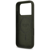 Husa pentru iPhone 17 Pro, Guess Silicone Triangle Logo MagSafe (GUHMP17LSCTRLMA), kaki