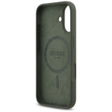 Husa pentru iPhone 17, Guess Silicone Triangle Logo MagSafe (GUHMP17SSCTRLMA), kaki