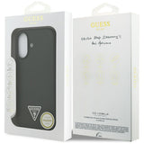 Husa pentru iPhone 17, Guess Silicone Triangle Logo MagSafe (GUHMP17SSCTRLMA), kaki