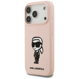 Husa pentru iPhone 17 Pro Max, Karl Lagerfeld Silicone Sketch & Logo (KLHMP17XSKIGROP), negru